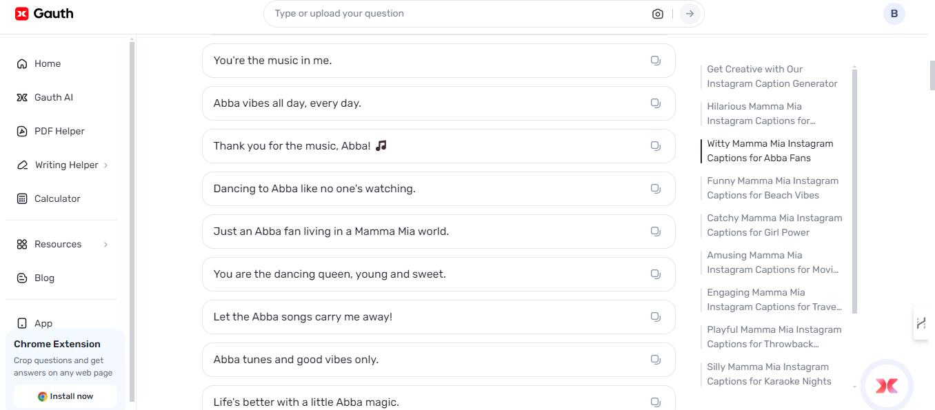 Iconic “Mamma Mia” Instagram Captions for 2024: How to Create Your Own with Gauth